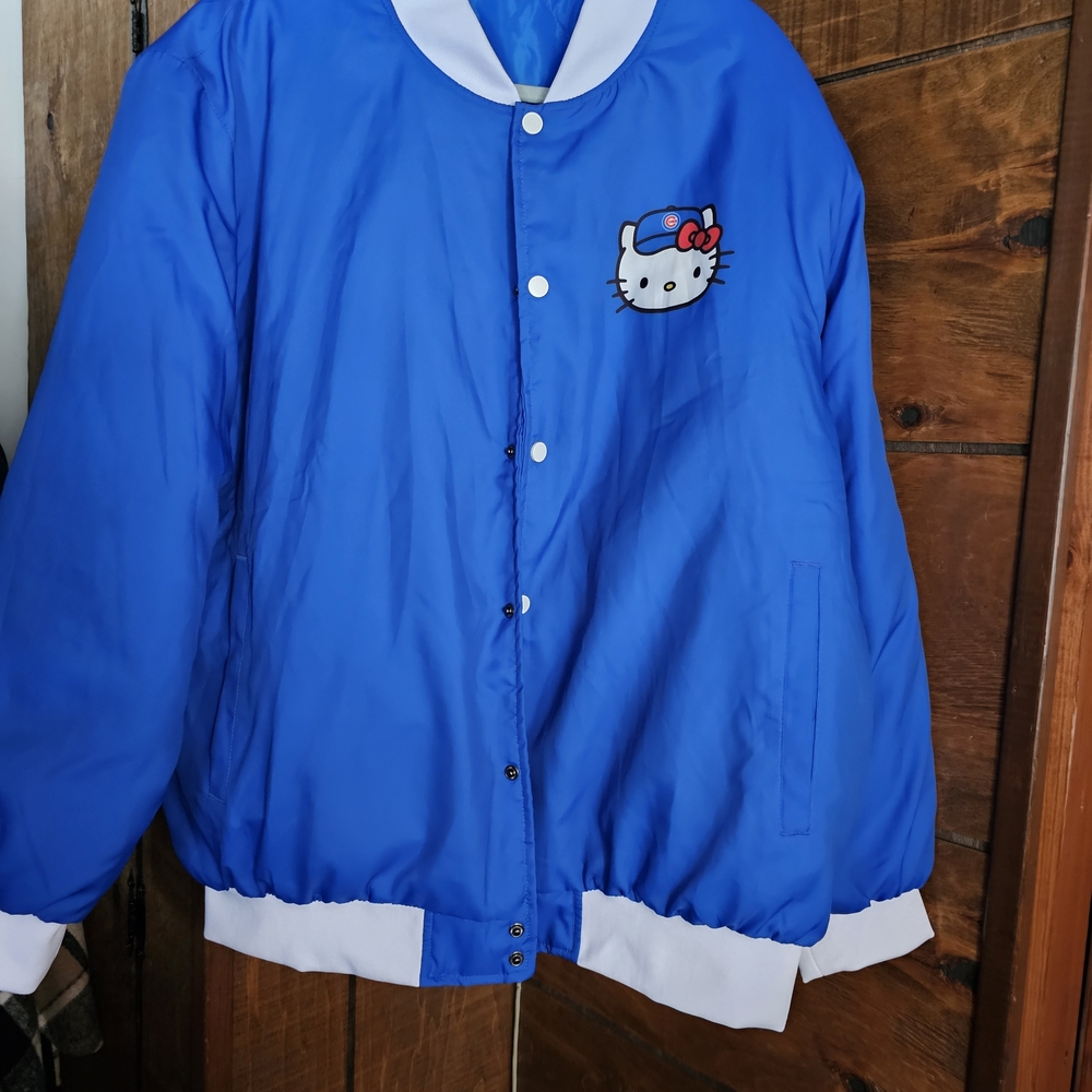 Sanrio Blue Bomber Jacket with Hello Kitty Patch